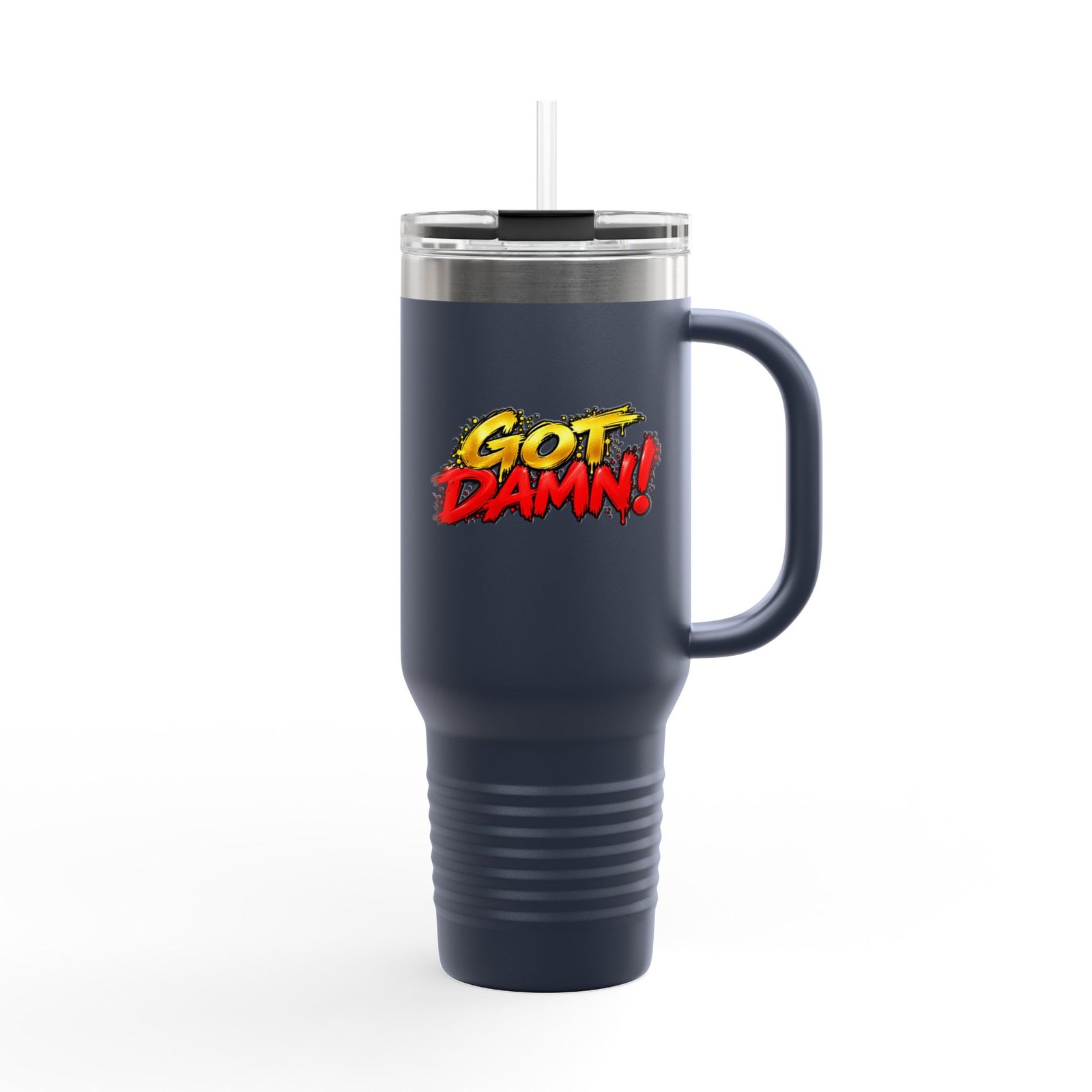 Got Damn! 40oz Insulated Travel Mug — Large Stainless Steel Tumbler with Lid & Straw - Image 30
