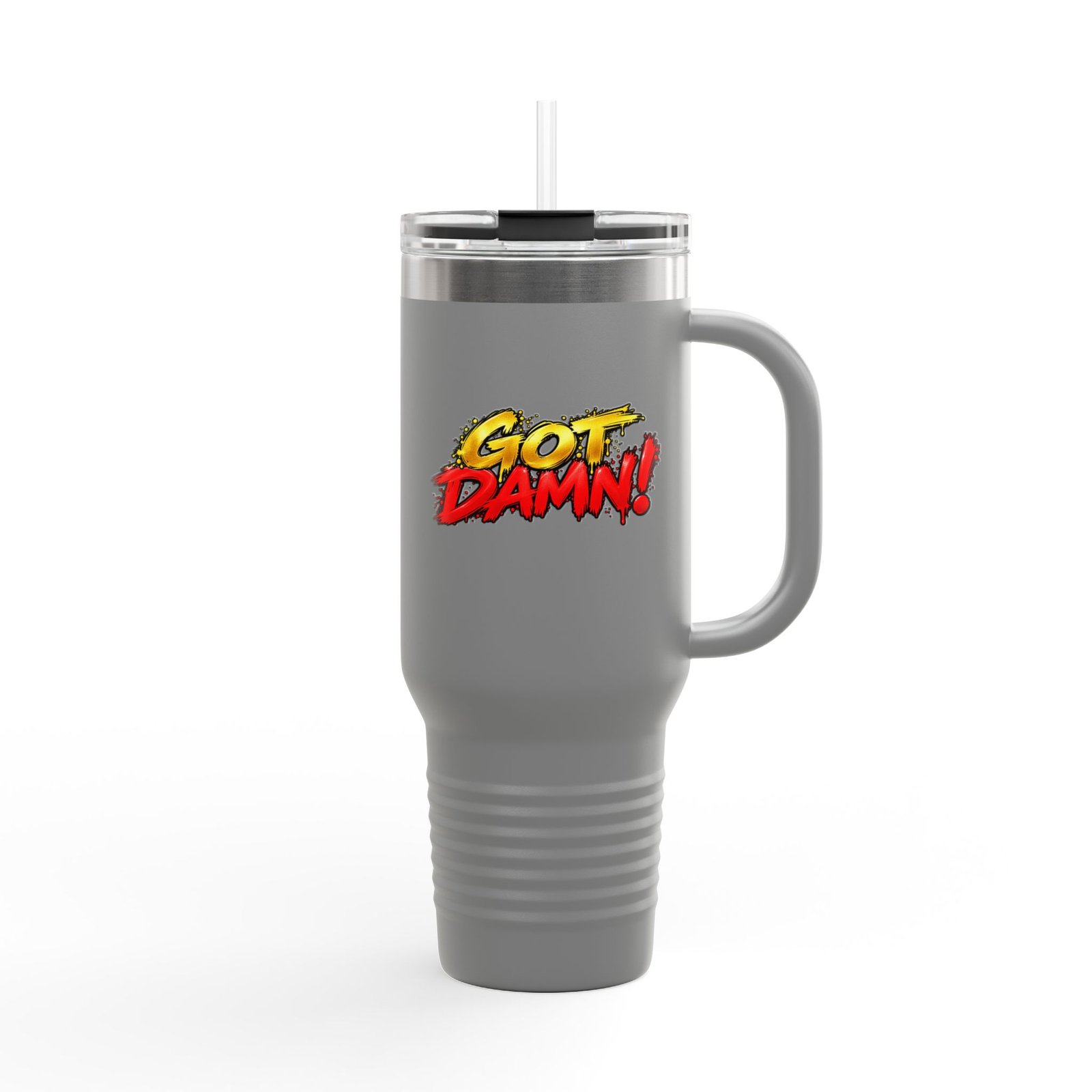 Got Damn! 40oz Insulated Travel Mug — Large Stainless Steel Tumbler with Lid & Straw - Image 22