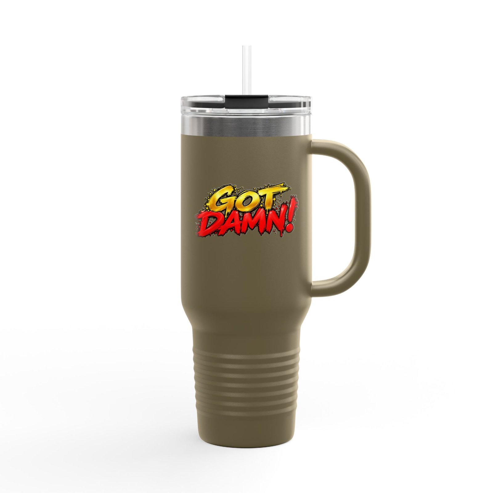 Got Damn! 40oz Insulated Travel Mug — Large Stainless Steel Tumbler with Lid & Straw - Image 18