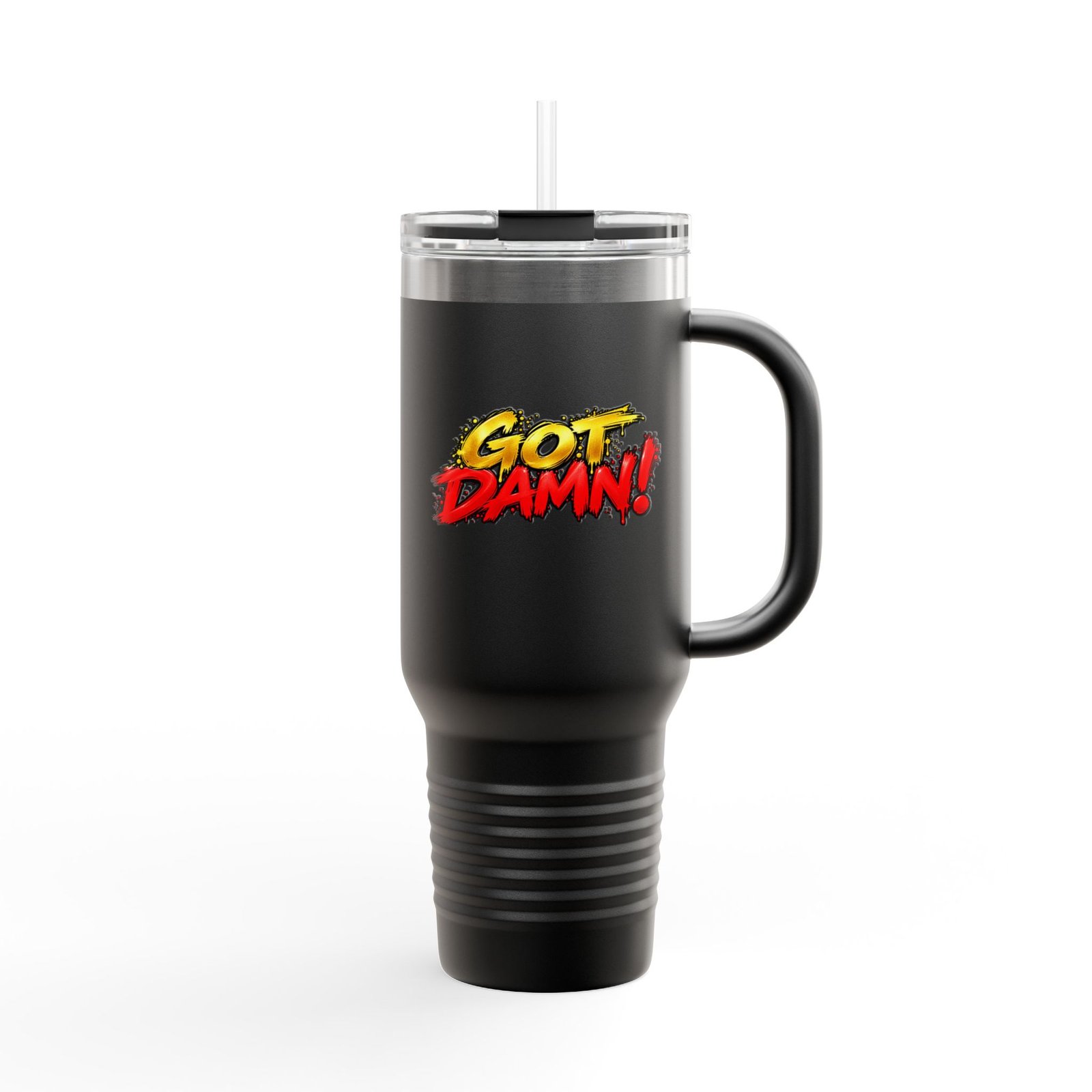 Got Damn! 40oz Insulated Travel Mug — Large Stainless Steel Tumbler with Lid & Straw - Image 14